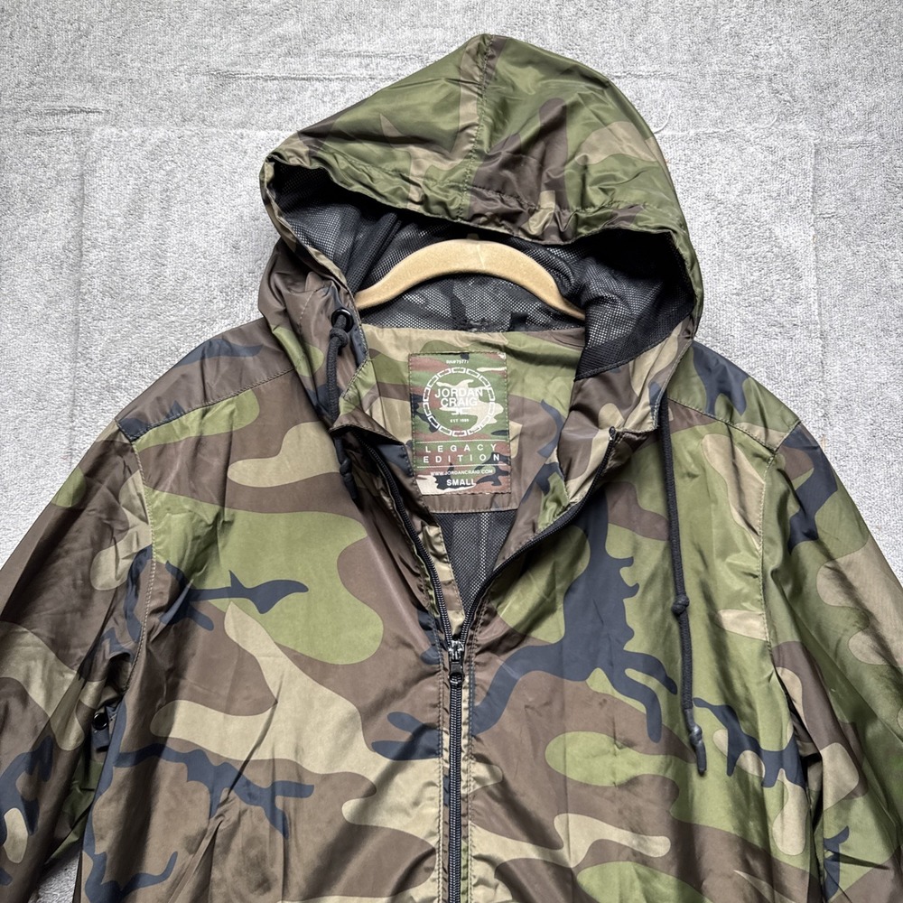 Jordan Craig Legacy Jacket S Men's Green Camo Hooded Urban Streetwear Coat